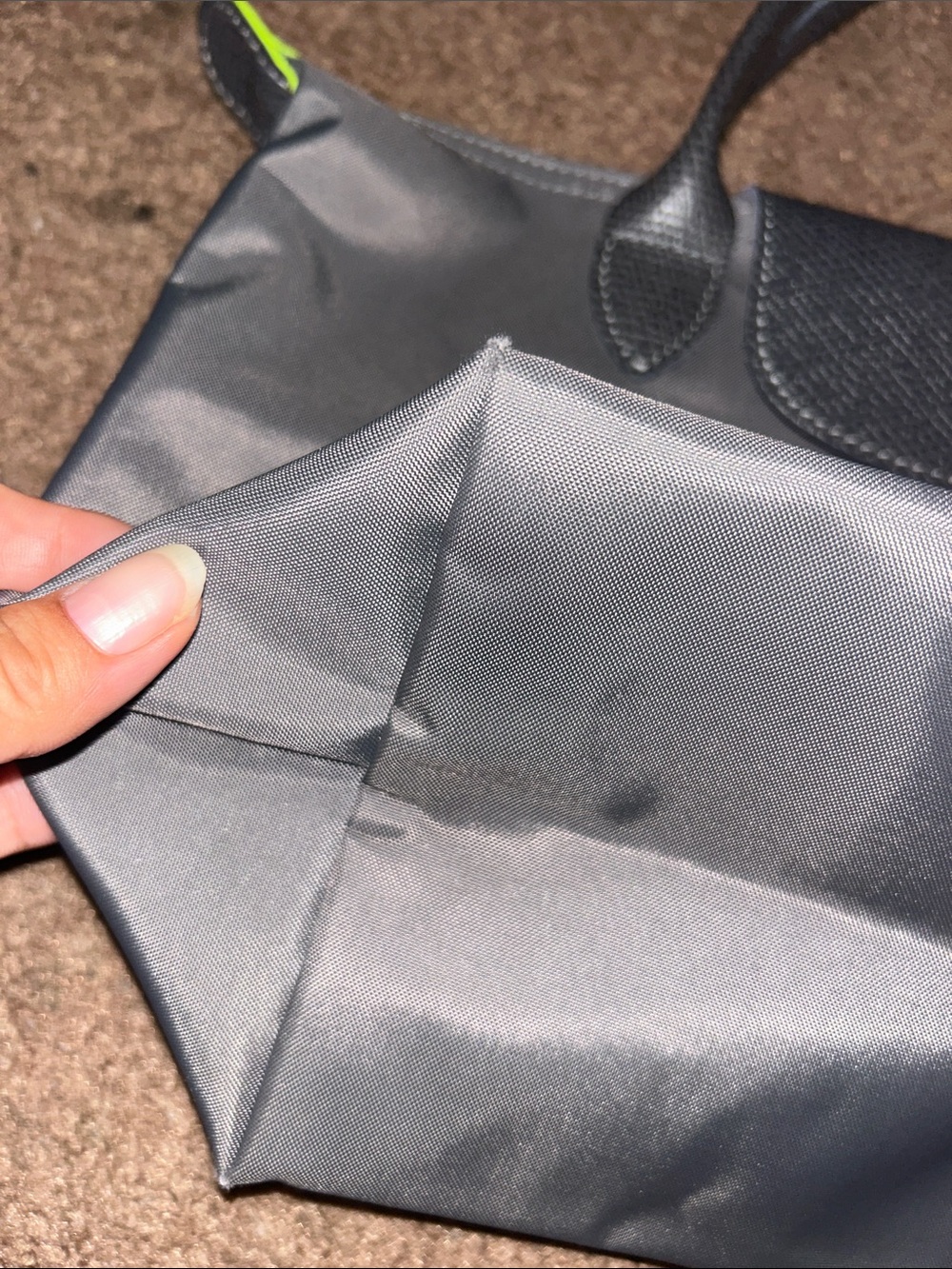 Longchamp Le Pliage Gray Small Tote Bag in Excellent Condition - Picture 10 of 11